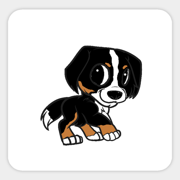 bernese mountain dog cartoon - Bernese Mountain Dog - Sticker | TeePublic